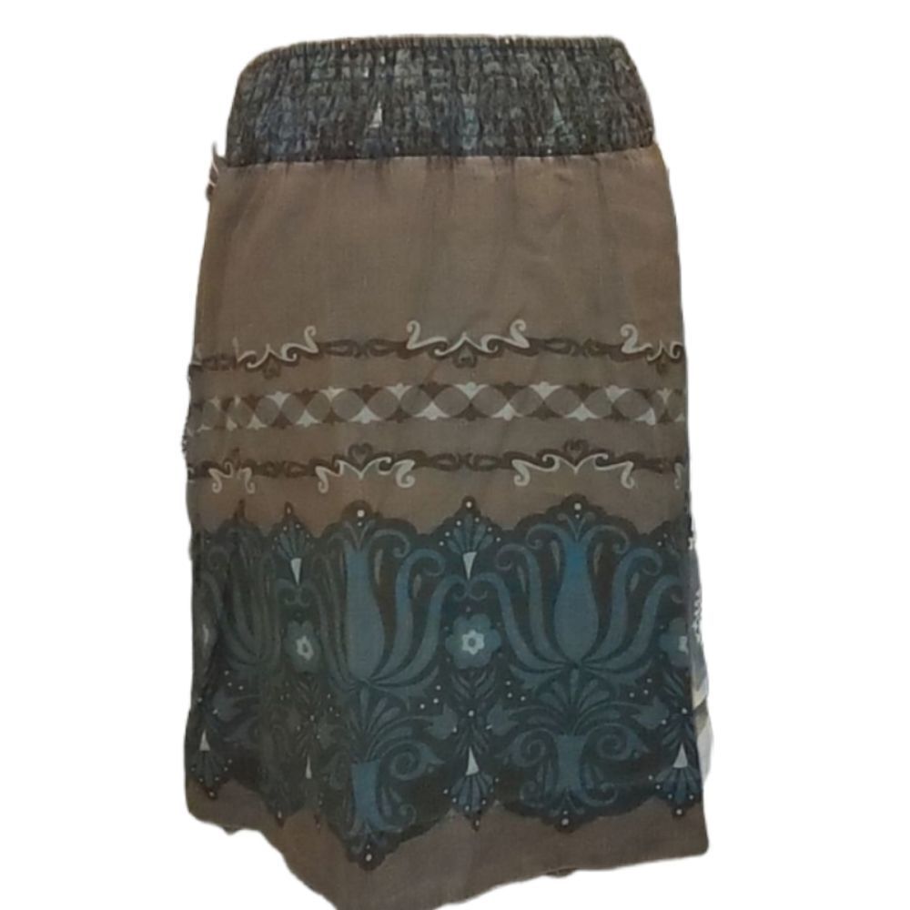 Free People womens Abstract Print Boho Skirt Elastic Waist - Picture 4 of 5